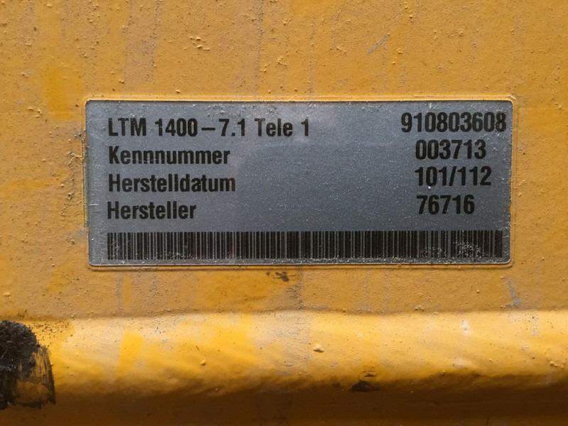 Liebherr LTM 1400-7.1 telescopic section 1 - Carroceria e exterior por Guindaste: foto 5 Liebherr LTM 1400-7.1 telescopic section 1 - Carroceria e exterior por Guindaste: foto 5