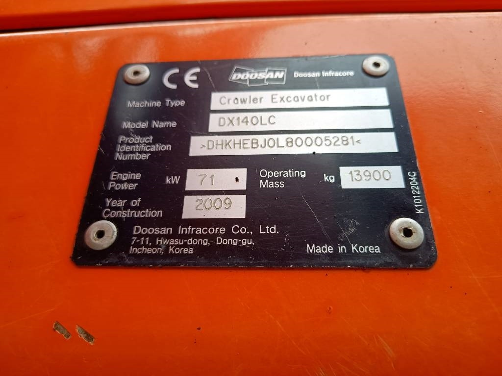 Escavadora de rastos Doosan DX140LC KALLISTAJA+PYÖRITTÄJÄ: foto 16