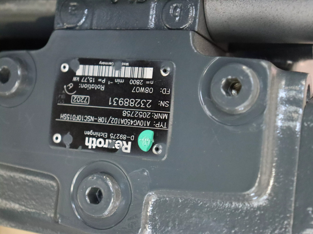 REXROTH A10VG45DA1D2/10R-NSC10F015SH - Bomba hidráulica por Equipamento de movimentação: foto 4 REXROTH A10VG45DA1D2/10R-NSC10F015SH - Bomba hidráulica por Equipamento de movimentação: foto 4