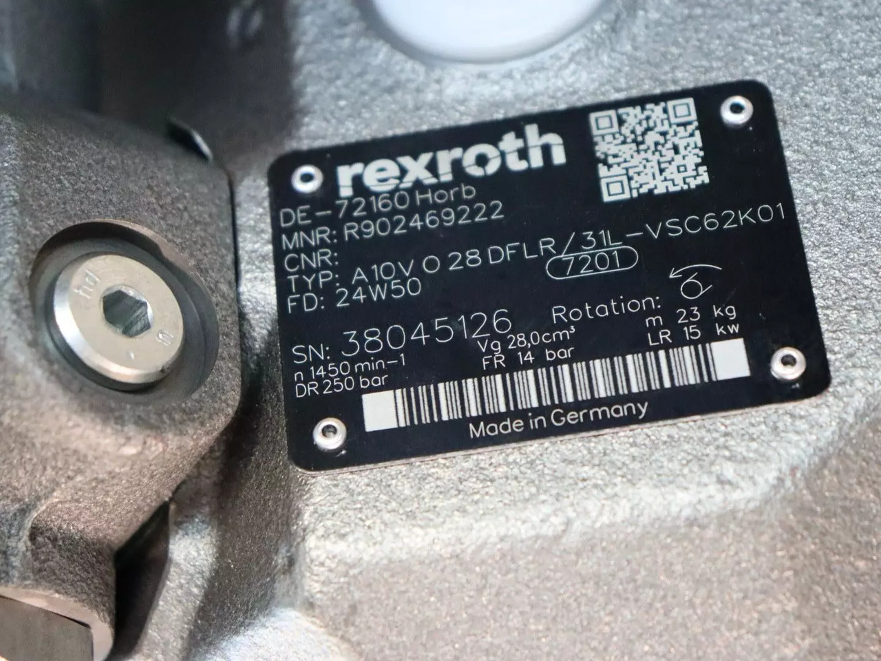 REXROTH A10VO28DFLR/31L-VSC62K01 - Bomba hidráulica por Máquina de construção: foto 5 REXROTH A10VO28DFLR/31L-VSC62K01 - Bomba hidráulica por Máquina de construção: foto 5