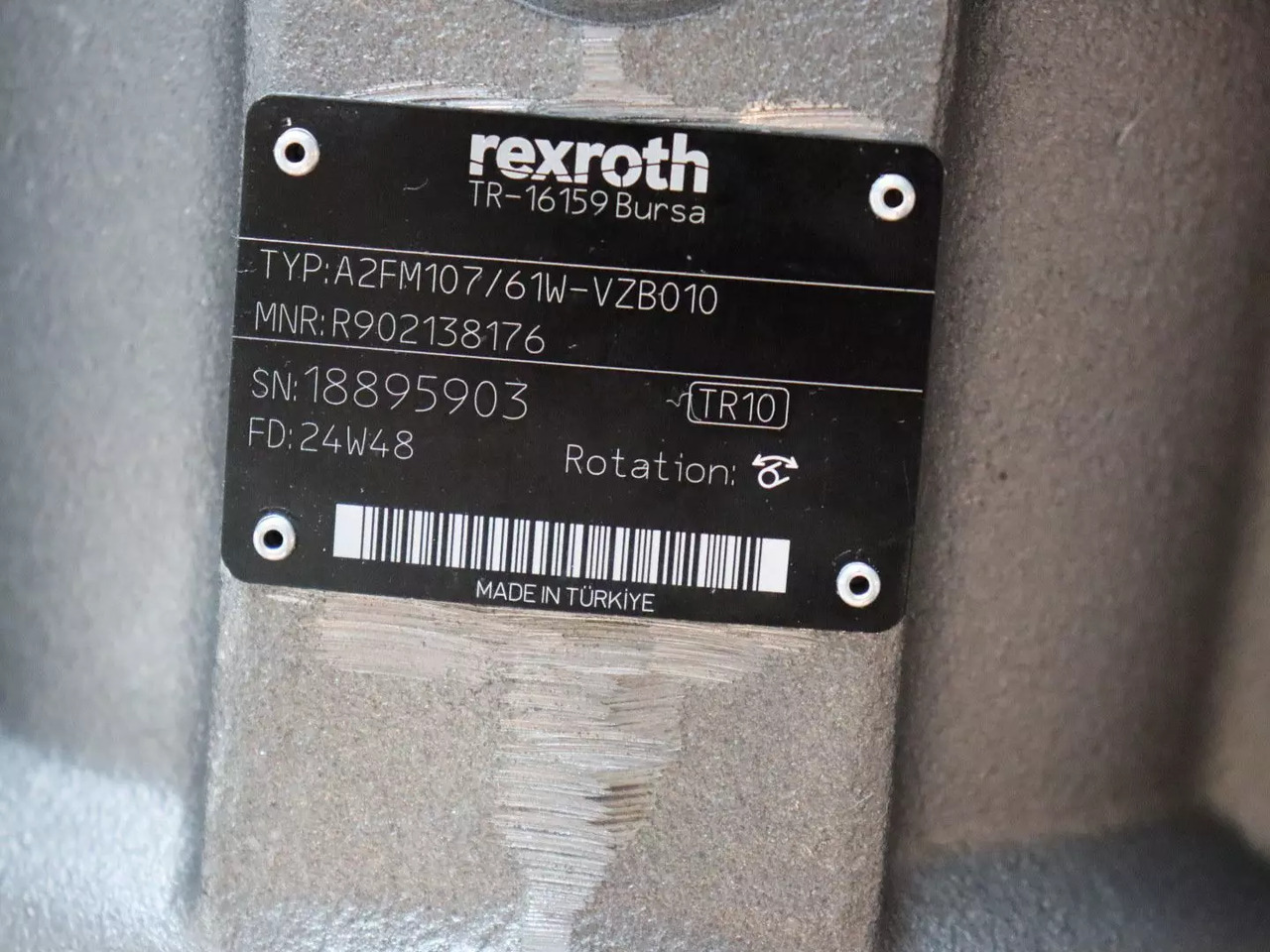 REXROTH A2FM107/61W-VZB010 - Motor hidráulico por Máquina de construção: foto 5 REXROTH A2FM107/61W-VZB010 - Motor hidráulico por Máquina de construção: foto 5