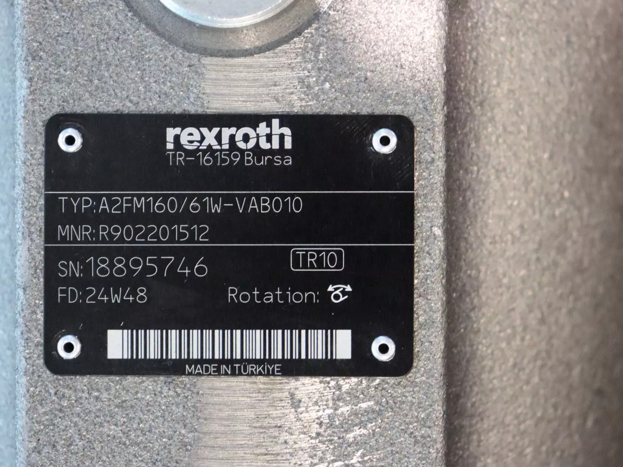 REXROTH A2FM160/61W-VAB010 - Motor hidráulico por Máquina de construção: foto 3 REXROTH A2FM160/61W-VAB010 - Motor hidráulico por Máquina de construção: foto 3