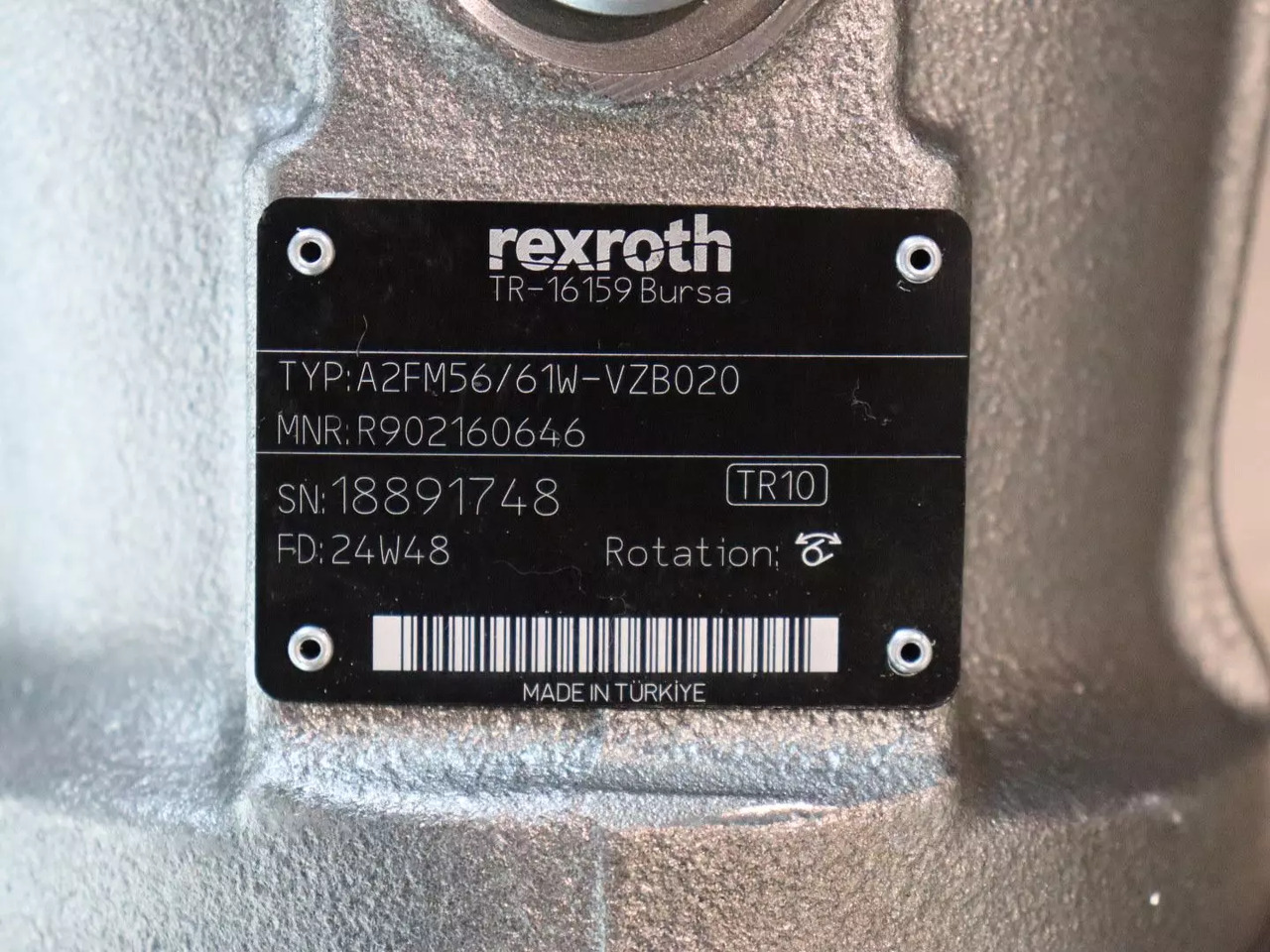 REXROTH A2FM56/61W-VZB020 - Motor hidráulico por Máquina de construção: foto 4 REXROTH A2FM56/61W-VZB020 - Motor hidráulico por Máquina de construção: foto 4