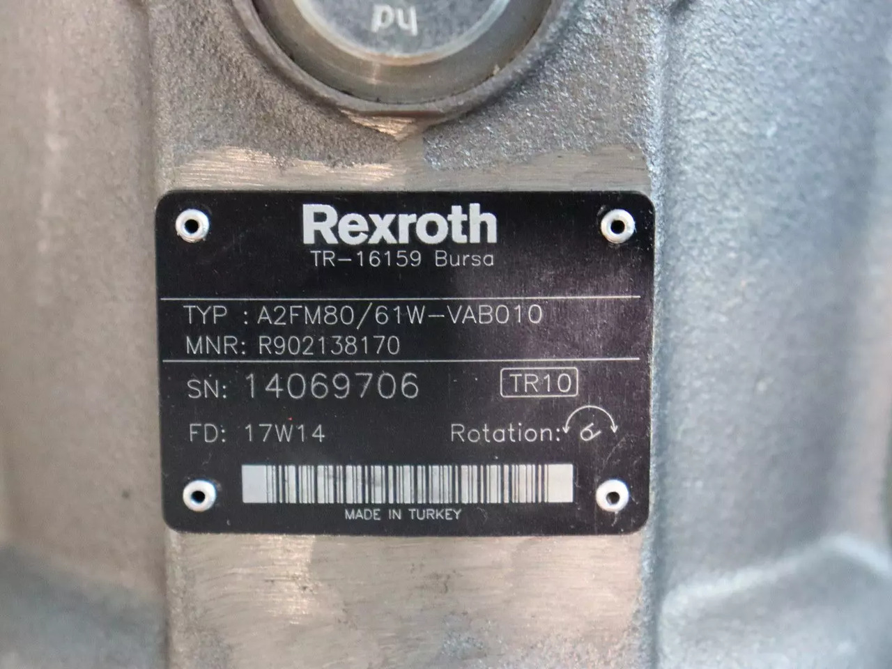 REXROTH A2FM80/61W-VAB010 - Motor hidráulico por Máquina de construção: foto 3 REXROTH A2FM80/61W-VAB010 - Motor hidráulico por Máquina de construção: foto 3