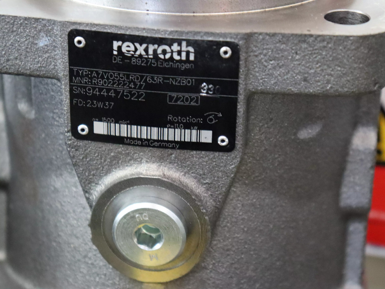 REXROTH A7VO55LRD/63R-NZB01 - Bomba hidráulica por Máquina de construção: foto 4 REXROTH A7VO55LRD/63R-NZB01 - Bomba hidráulica por Máquina de construção: foto 4