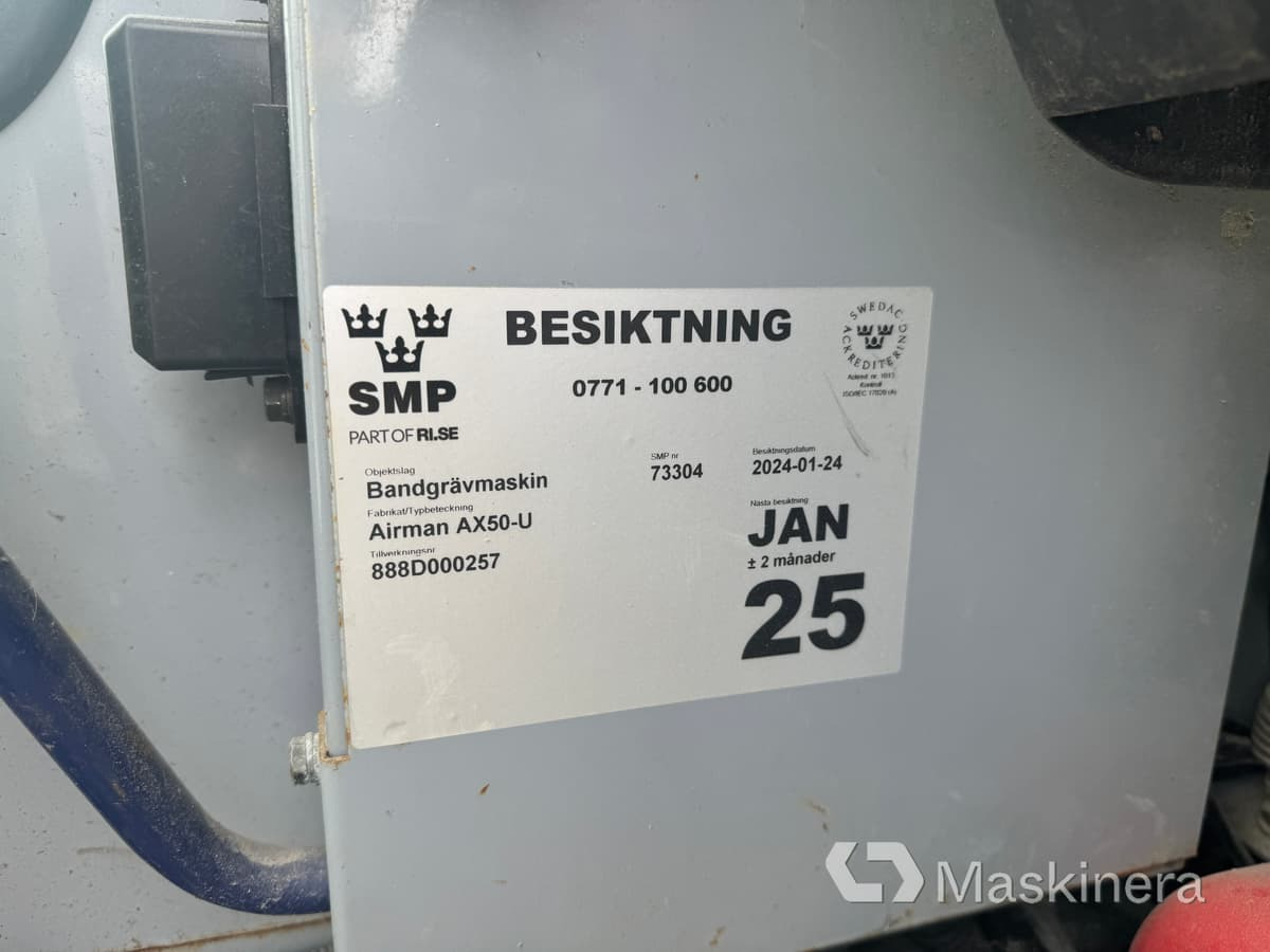 Escavadora de rastos Grävmaskin Airman AX50U: foto 27