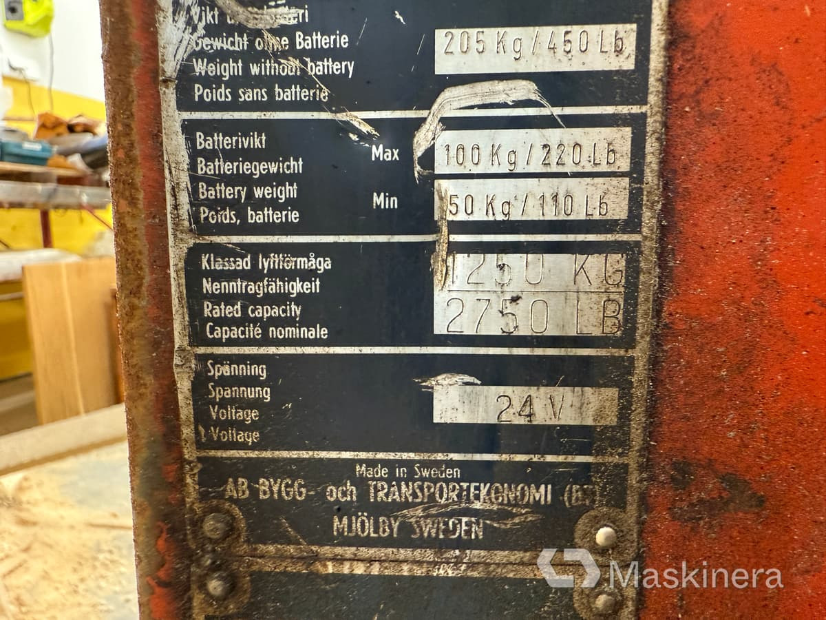 Leasing de  Pallyft BT-truck PPT 1250 E ink laddare Pallyft BT-truck PPT 1250 E ink laddare: foto 15