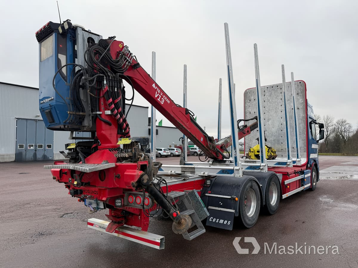 Timmerbil Scania R650B 6X4 - Camião de transporte de madeira, Camião grua: foto 5 Timmerbil Scania R650B 6X4 - Camião de transporte de madeira, Camião grua: foto 5