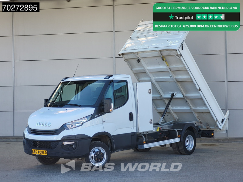 Iveco Daily 35C14 Kipper met Kist Dubbellucht 3,5t Trekhaak Airco Cruise Euro6 Kieper Benne Tipper Airco Trekhaak Cruise control - Carrinha basculante: foto 1 Iveco Daily 35C14 Kipper met Kist Dubbellucht 3,5t Trekhaak Airco Cruise Euro6 Kieper Benne Tipper Airco Trekhaak Cruise control - Carrinha basculante: foto 1