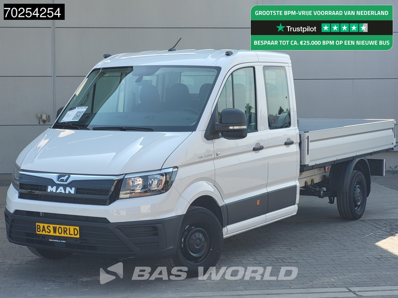MAN TGE 3.140 Automaat Open laadbak 2.5t trekhaak Dubbel Cabine Airco Cruise Pritsche Pickup Airco Trekhaak Cruise control - Carrinha de caixa aberta: foto 1 MAN TGE 3.140 Automaat Open laadbak 2.5t trekhaak Dubbel Cabine Airco Cruise Pritsche Pickup Airco Trekhaak Cruise control - Carrinha de caixa aberta: foto 1