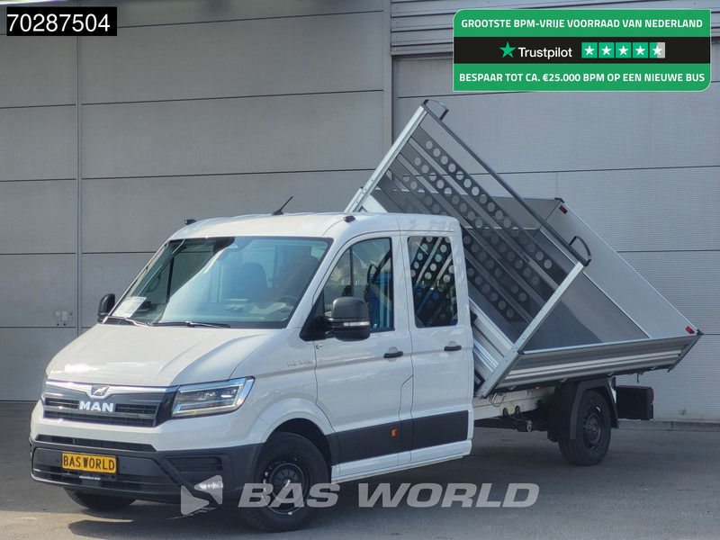 MAN TGE 3.180 Drie-Zijdige Automaat Kipper 2025-Facelift 180PK Trekhaak LED Airco Cruise Navi Euro6 Kipper Tipper Benne Kieper 3m3 Airco Trekh - Carrinha basculante: foto 1 MAN TGE 3.180 Drie-Zijdige Automaat Kipper 2025-Facelift 180PK Trekhaak LED Airco Cruise Navi Euro6 Kipper Tipper Benne Kieper 3m3 Airco Trekh - Carrinha basculante: foto 1