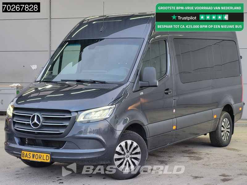 Minibus, Furgão de passageiros Mercedes-Benz Sprinter 317 CDI Automaat Personenvervoer Taxi Standklima 360Cam Kombi Tourer Navi LED 10m3 Airco Trekhaak Cruise control: foto 1