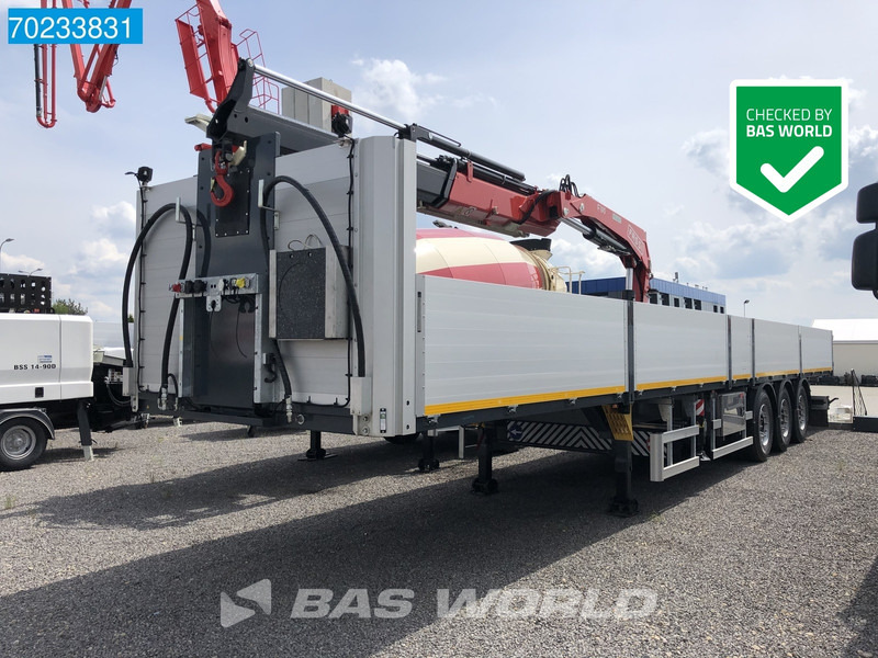 Bodex KIS3B 3 axles NEW! Fassi F195AF.0.23 Crane - Semi-reboque plataforma/ Caixa aberta: foto 1 Bodex KIS3B 3 axles NEW! Fassi F195AF.0.23 Crane - Semi-reboque plataforma/ Caixa aberta: foto 1
