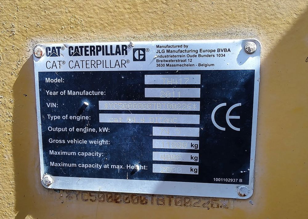 Leasing de  Caterpillar TH417 Caterpillar TH417: foto 10