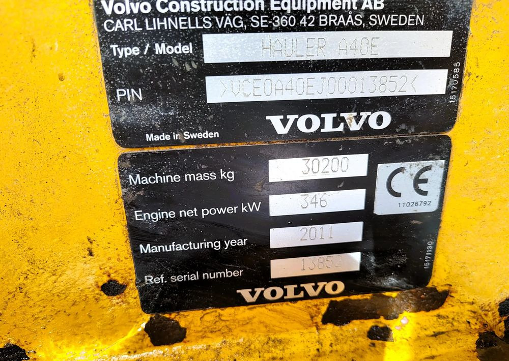 Volvo A40E - Dumper: foto 5 Volvo A40E - Dumper: foto 5