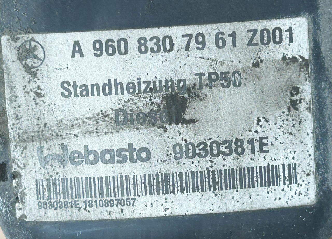 Aquecimento/ Ventilação por Camião MERCEDES-BENZ Webasto TP50  ACTROS MP4: foto 9 Aquecimento/ Ventilação por Camião MERCEDES-BENZ Webasto TP50  ACTROS MP4: foto 9