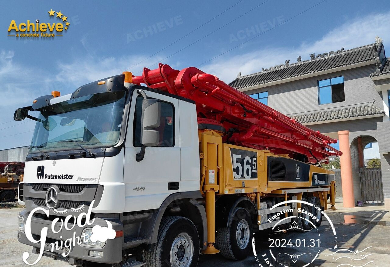 Autobomba de betão Putzmeister Putzmeister  M56-4RZ Actros 4141Mercedes-Benz Concrete pump truck 【ACHIEVE】TOP CONDITION!!!: foto 12