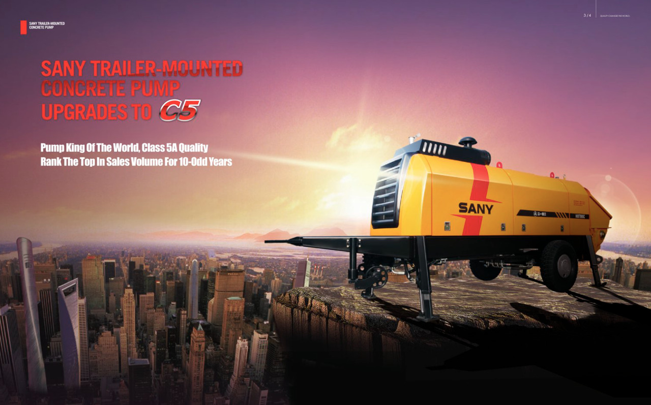 SANY 【ACHIEVE】TOP CONDITION!!! demo new low hours Sany Concrete Trailer Pump 2015 HBT6016C-5D - Bomba de betão estacionária: foto 5 SANY 【ACHIEVE】TOP CONDITION!!! demo new low hours Sany Concrete Trailer Pump 2015 HBT6016C-5D - Bomba de betão estacionária: foto 5