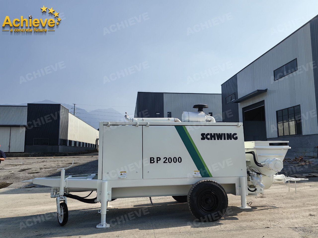 Schwing BP2000 5000kg 2008 Concrete Pump With Brand New High Quality 【ACHIEVE】 TOP CONDITION!!! - Bomba de betão estacionária: foto 1 Schwing BP2000 5000kg 2008 Concrete Pump With Brand New High Quality 【ACHIEVE】 TOP CONDITION!!! - Bomba de betão estacionária: foto 1