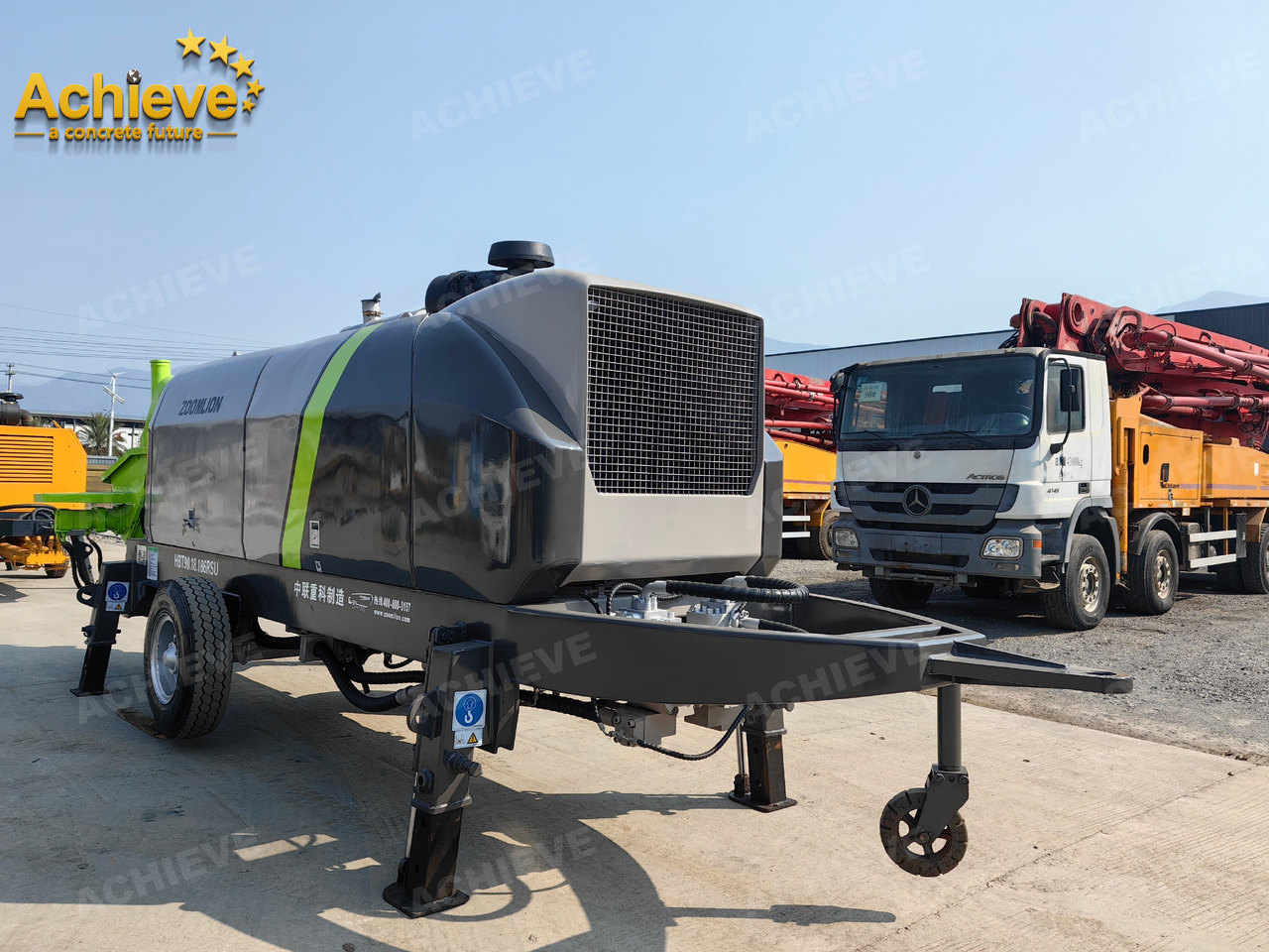 Bomba de betão estacionária Zoomlion 2022 Zoomlion HBT 90.18.186RSU hydraulic Concrete Trailer Pump in China【ACHIEVE】TOP CONDITION!!!: foto 8