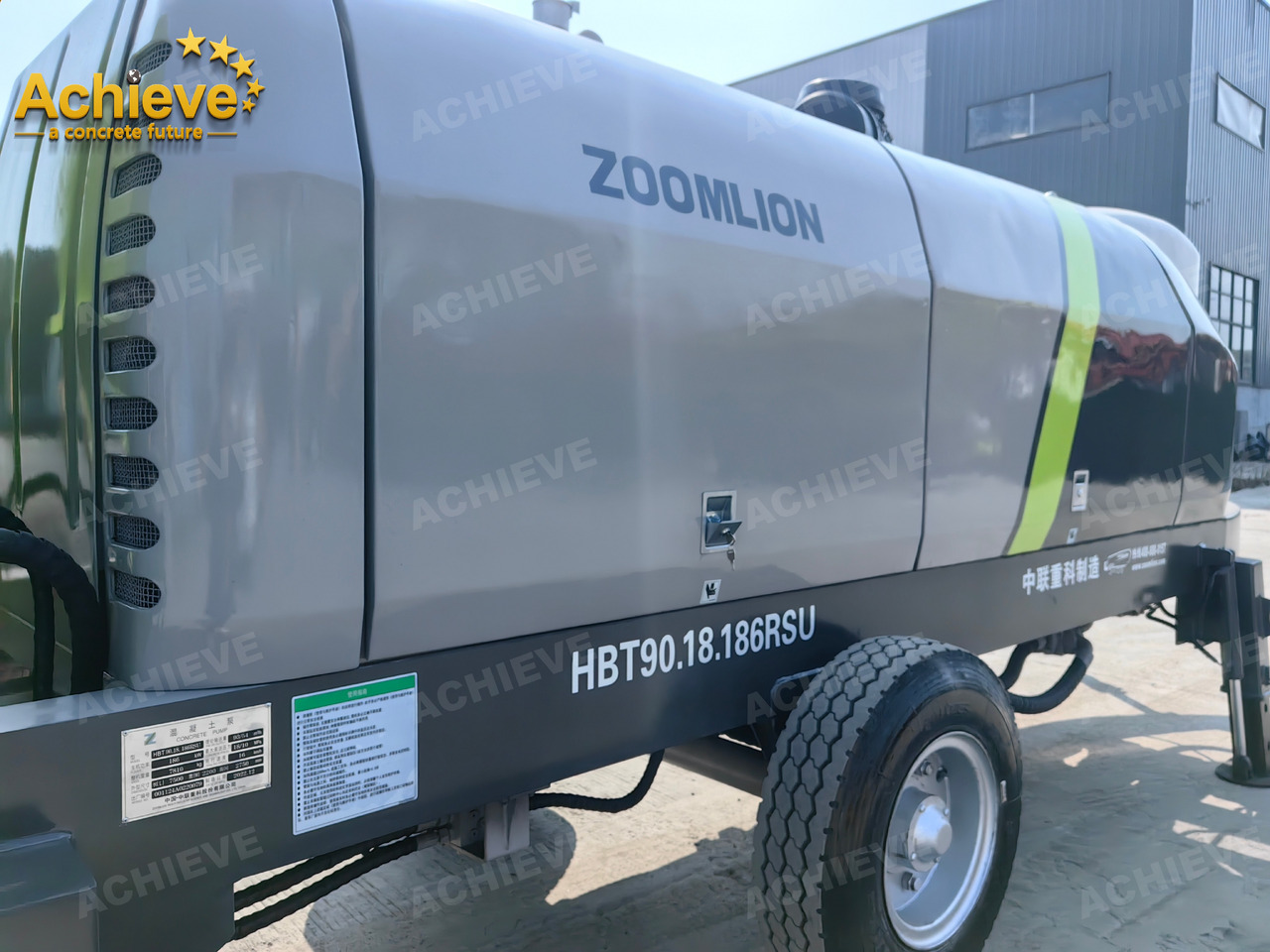 Bomba de betão estacionária Zoomlion 2022 Zoomlion HBT 90.18.186RSU hydraulic Concrete Trailer Pump in China【ACHIEVE】TOP CONDITION!!!: foto 12