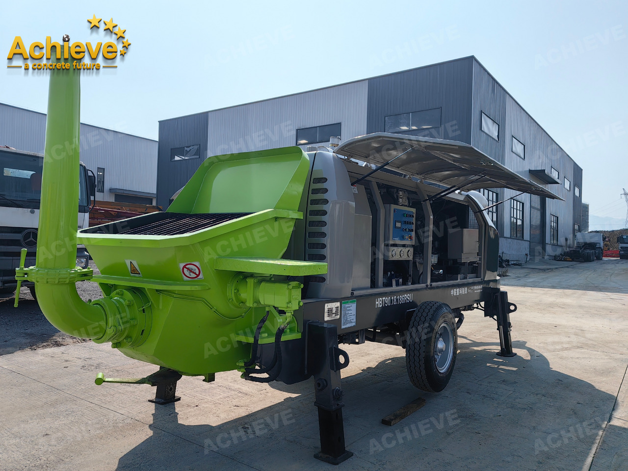 Bomba de betão estacionária Zoomlion 2022 Zoomlion HBT 90.18.186RSU hydraulic Concrete Trailer Pump in China【ACHIEVE】TOP CONDITION!!!: foto 13