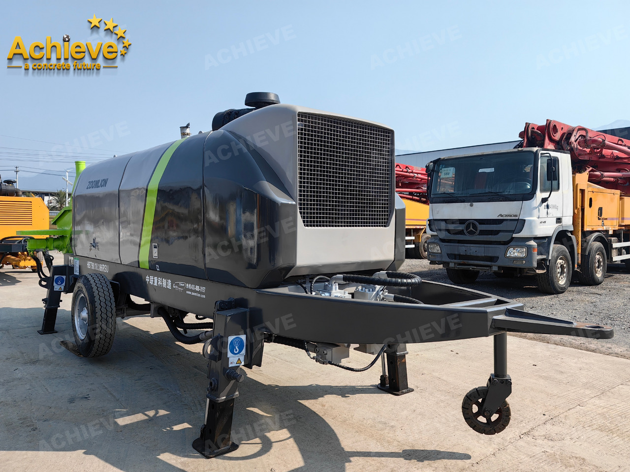 Bomba de betão estacionária Zoomlion 2022 Zoomlion HBT 90.18.186RSU hydraulic Concrete Trailer Pump in China【ACHIEVE】TOP CONDITION!!!: foto 9