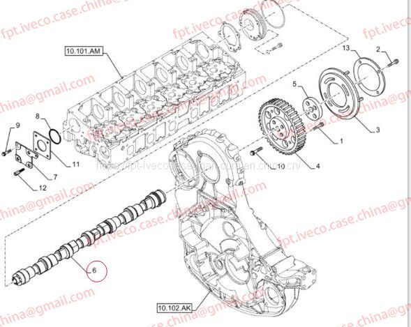 FPT IVECO CASE Cursor11 F3GFE613A B001 5801863562 CAMSHAFT 5801465702/580199815 - Árvore de cames: foto 4 FPT IVECO CASE Cursor11 F3GFE613A B001 5801863562 CAMSHAFT 5801465702/580199815 - Árvore de cames: foto 4