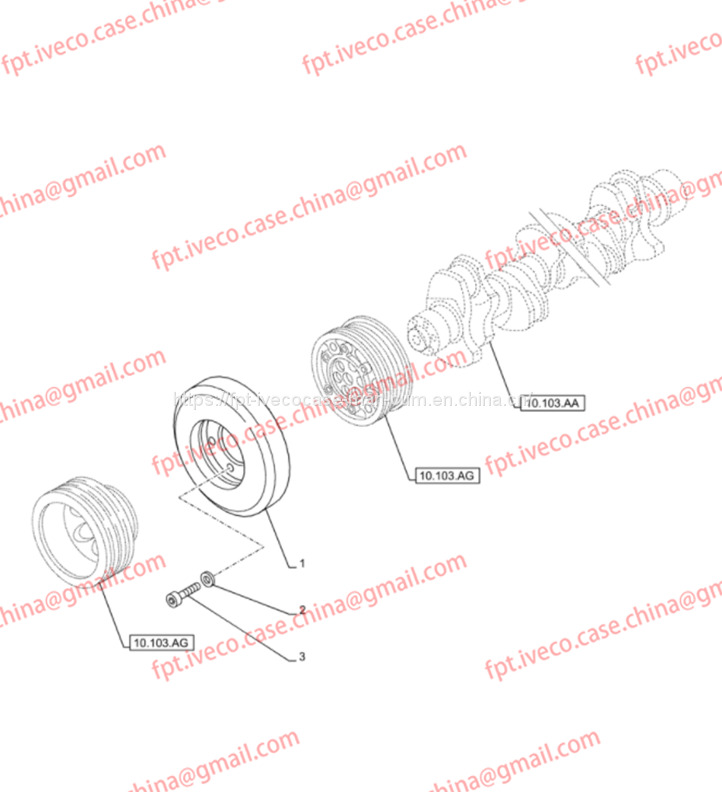 FPT IVECO CASE Cursor9 F2CFE614A*B041/F2CGE614F*V004 5802431166 Cpankshaft Dampep504216224/5801459512/ 5801459120 - Motor e peças: foto 1 FPT IVECO CASE Cursor9 F2CFE614A*B041/F2CGE614F*V004 5802431166 Cpankshaft Dampep504216224/5801459512/ 5801459120 - Motor e peças: foto 1