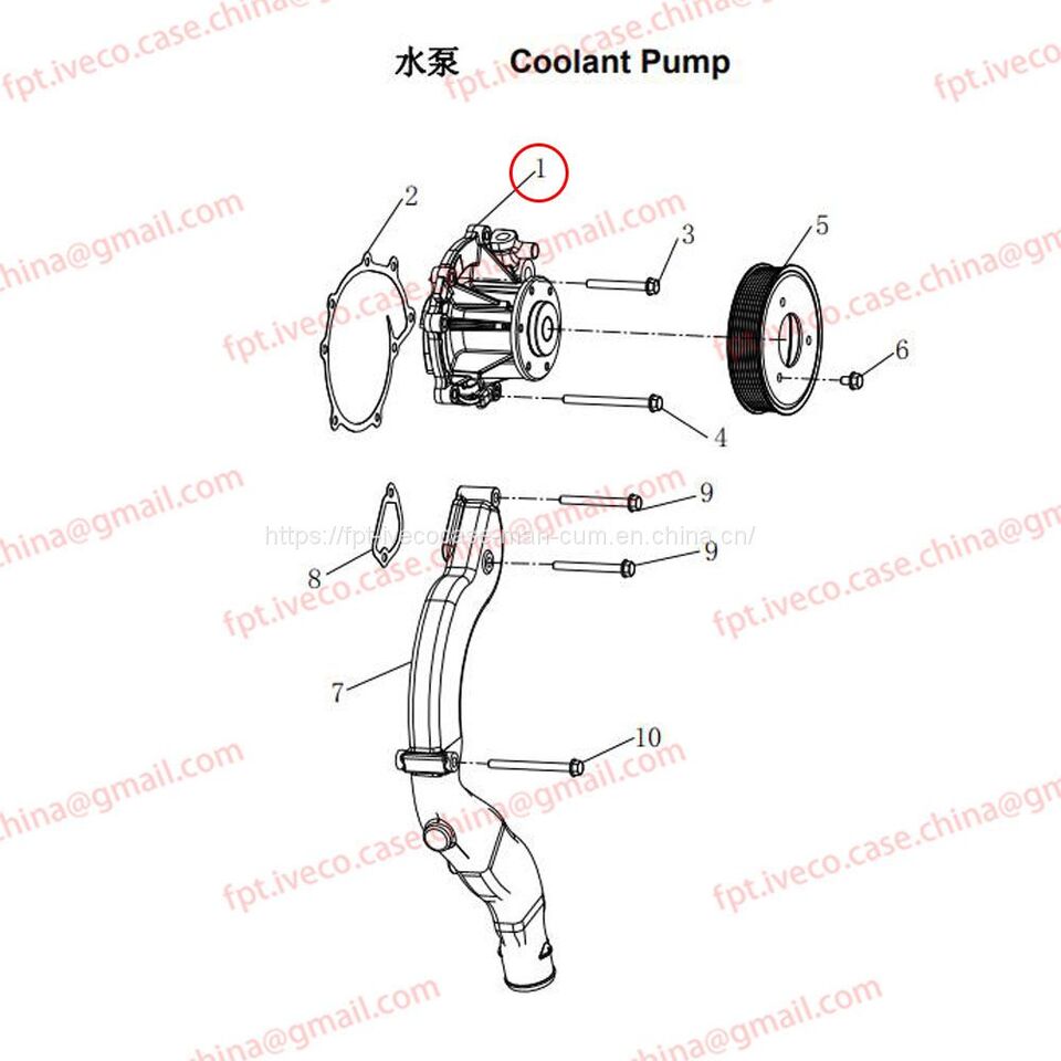 MAN D0836 Coolant pump 06500-6680 - Bomba de refrigeração: foto 1 MAN D0836 Coolant pump 06500-6680 - Bomba de refrigeração: foto 1