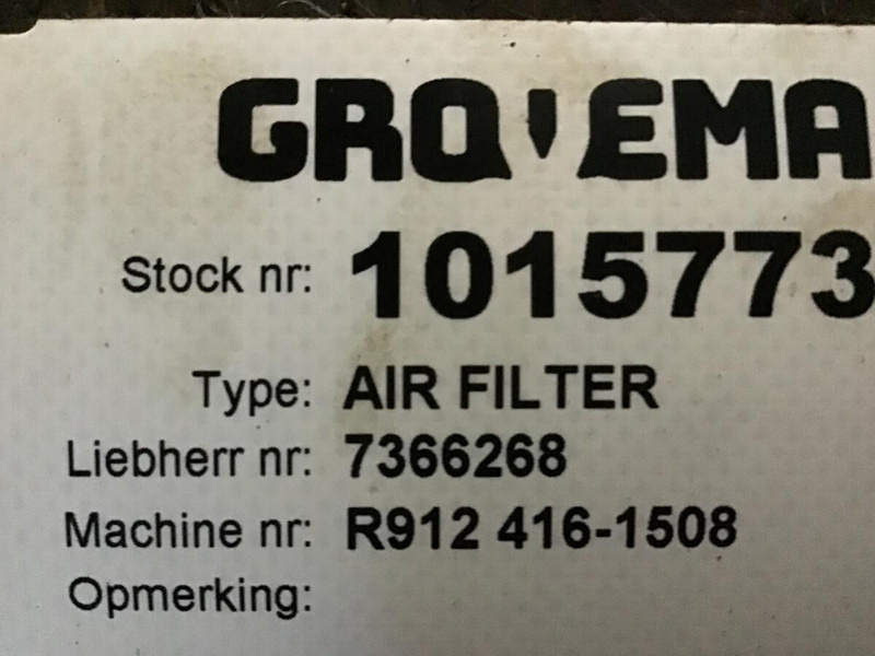 Liebherr Air Filter - Filtro de ar: foto 2 Liebherr Air Filter - Filtro de ar: foto 2