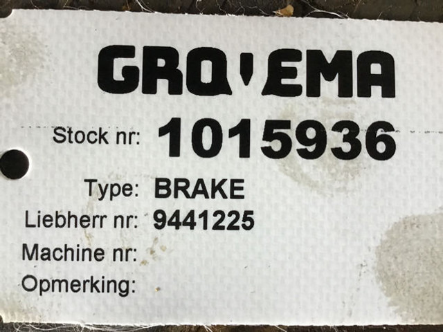 Liebherr Brake Housing - Disco de freio: foto 1 Liebherr Brake Housing - Disco de freio: foto 1