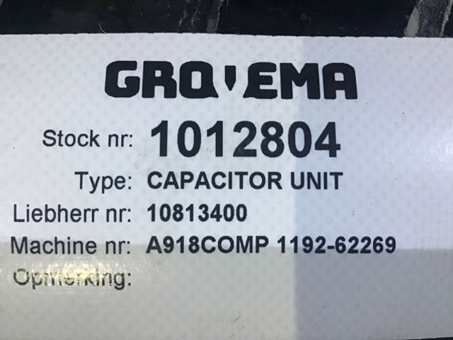 Liebherr Capacitor Unit - Peça de ar condicionado: foto 5 Liebherr Capacitor Unit - Peça de ar condicionado: foto 5