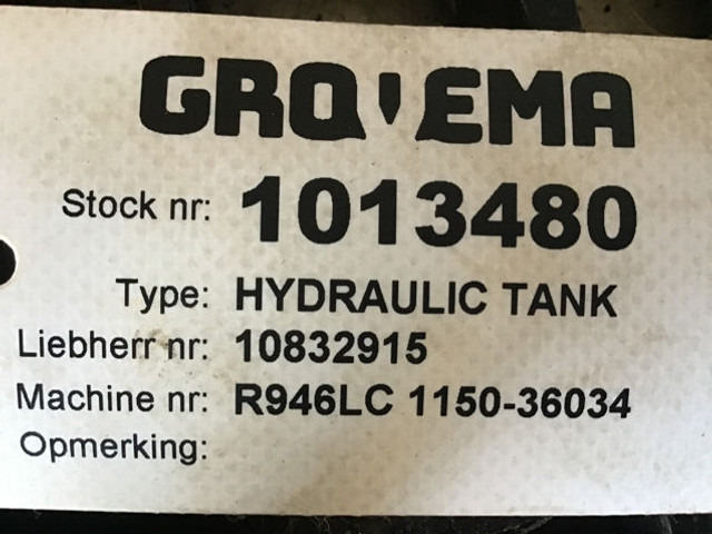 Liebherr Hydraulic Tank - Tanque hidráulico: foto 4 Liebherr Hydraulic Tank - Tanque hidráulico: foto 4