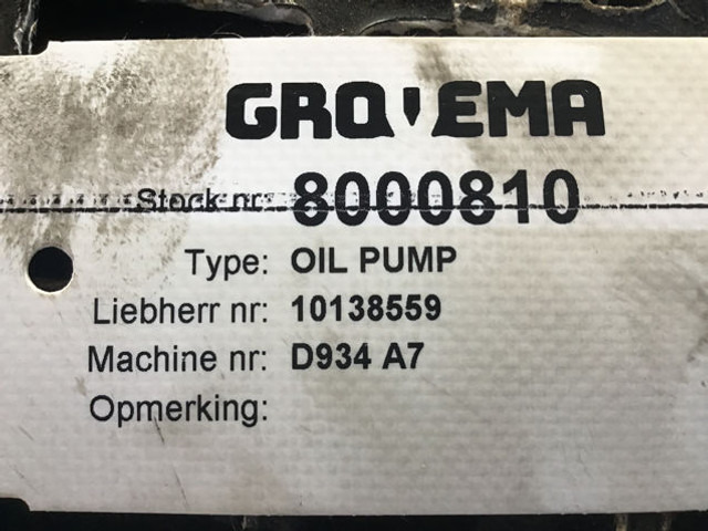 Liebherr Oil Pump - Bomba de óleo: foto 5 Liebherr Oil Pump - Bomba de óleo: foto 5