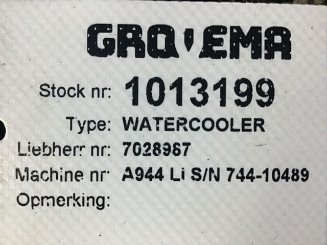 Liebherr Water Cooler - Intercooler: foto 4 Liebherr Water Cooler - Intercooler: foto 4