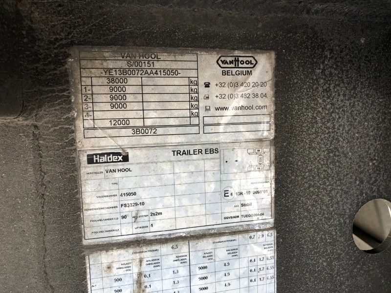 Semi-reboque de lona Van Hool Tautliner / ADR / 1x Lift axle / SAF + Disc: foto 10
