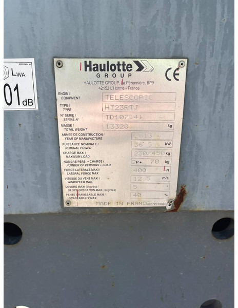 Haulotte HT 23 RTJ - Plataforma telescópica: foto 5 Haulotte HT 23 RTJ - Plataforma telescópica: foto 5