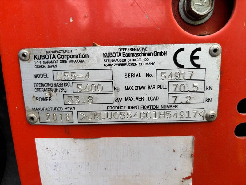 Kubota U 55-4 - Mini escavadeira: foto 5 Kubota U 55-4 - Mini escavadeira: foto 5
