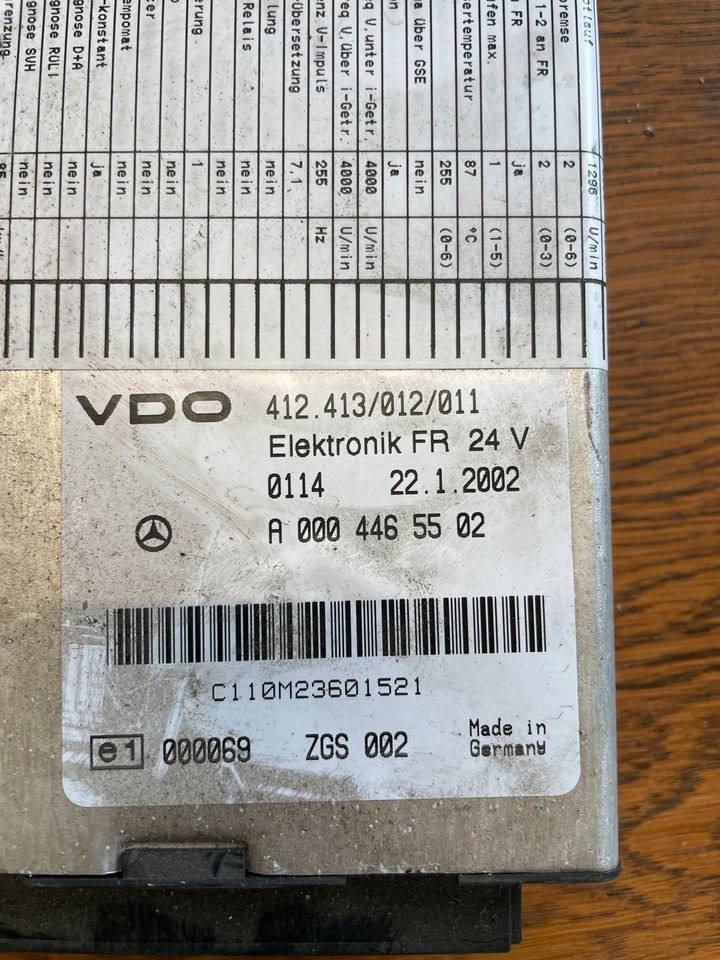 Mercedes Atego VDO Elektronik FR Steuergerät A 000 446 55 02 - Centralina electrónica por Camião: foto 2 Mercedes Atego VDO Elektronik FR Steuergerät A 000 446 55 02 - Centralina electrónica por Camião: foto 2