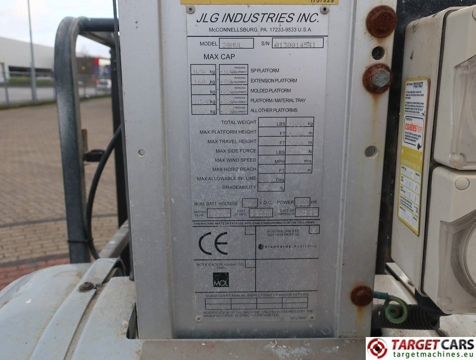 Plataforma aérea JLG 20MVL Electric Vertical Mast Work Lift 798cm: foto 10
