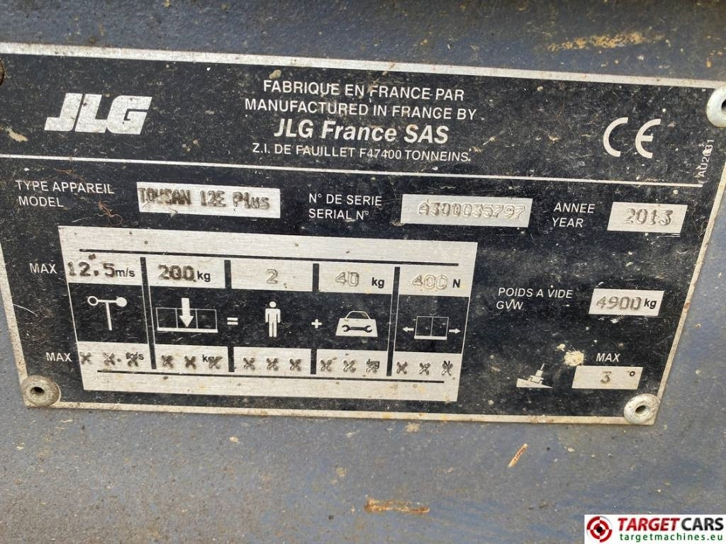 Plataforma de mastro vertical JLG Toucan 12E+ Plus Vertical Mast Work Lift 1265cm: foto 10