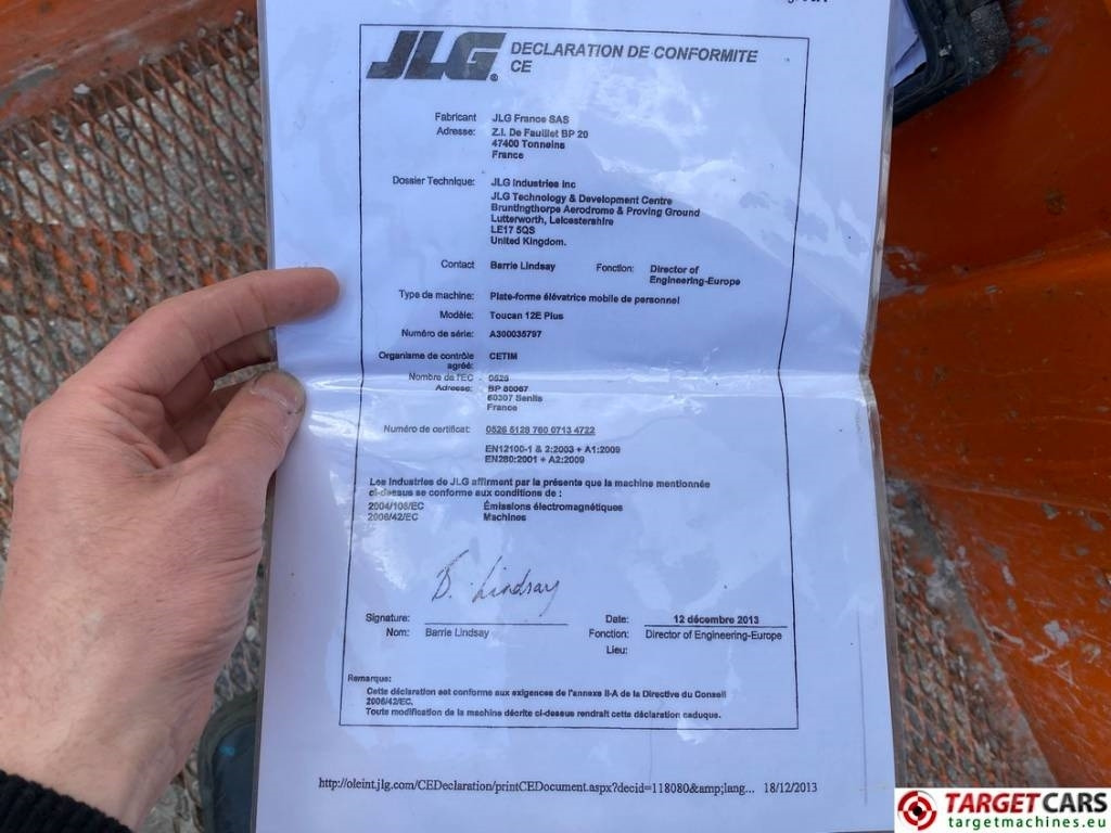 Plataforma de mastro vertical JLG Toucan 12E+ Plus Vertical Mast Work Lift 1265cm: foto 37