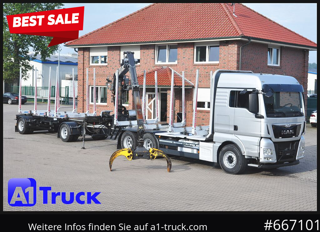 MAN TGX 26.480, Holz Kesla 2109, 6x4, - Camião, Camião grua: foto 1 MAN TGX 26.480, Holz Kesla 2109, 6x4, - Camião, Camião grua: foto 1