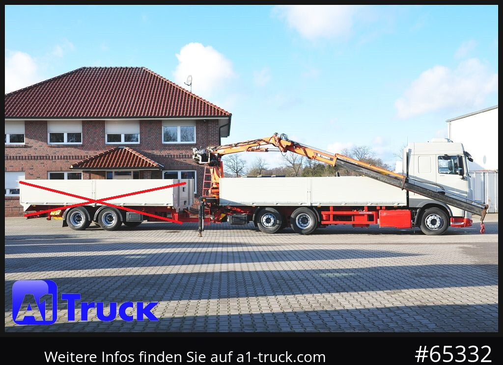 Camião de caixa aberta/ Plataforma, Camião grua DAF XF 440, Baustoff, Terex 145.2: foto 7