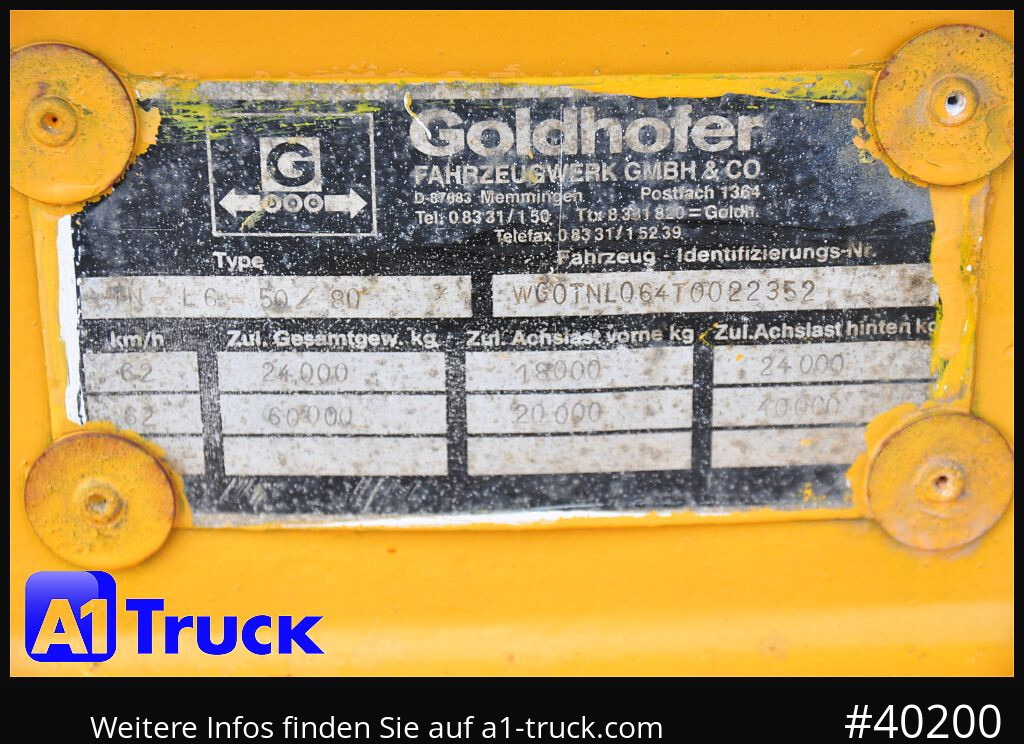 GOLDHOFER 6achs Plattform, Ballast, 60to., Schwerlast, - Reboque baixa: foto 5 GOLDHOFER 6achs Plattform, Ballast, 60to., Schwerlast, - Reboque baixa: foto 5