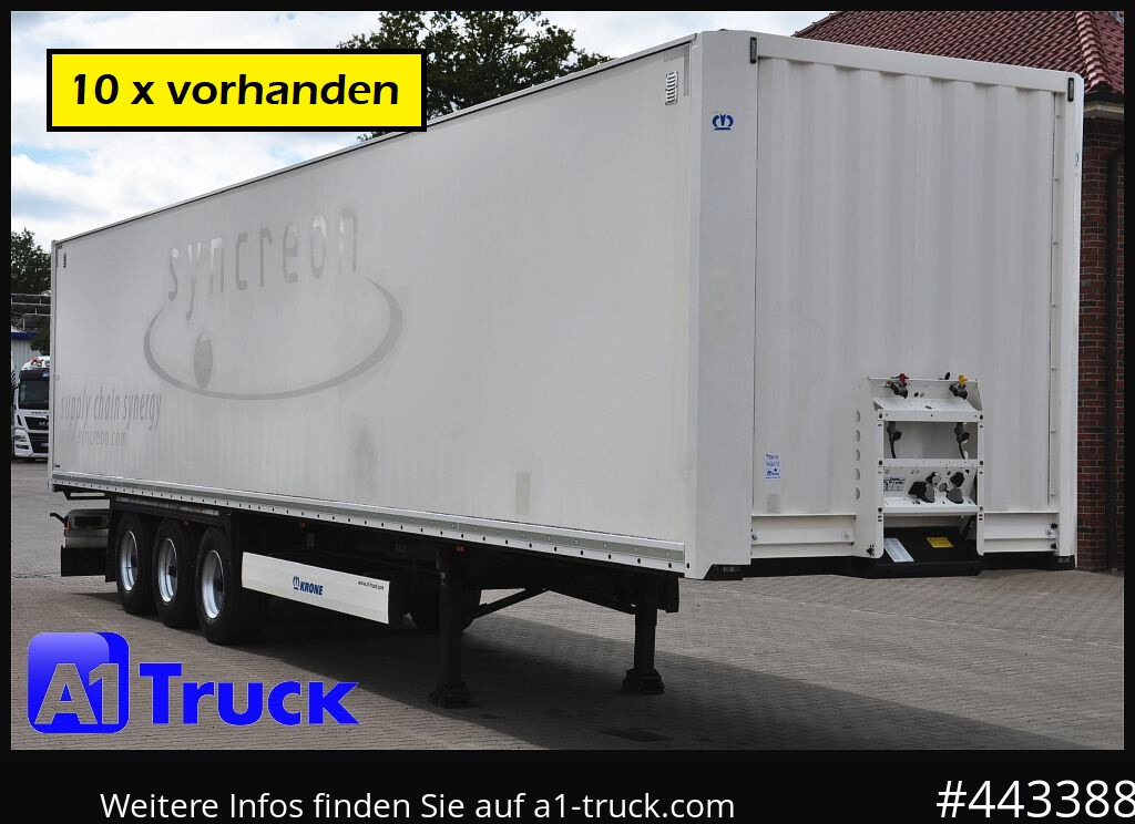 KRONE SDK 27, Koffer, 1 Vorbesitzer, Plywood, 3x vorhanden - Semi-reboque furgão: foto 1 KRONE SDK 27, Koffer, 1 Vorbesitzer, Plywood, 3x vorhanden - Semi-reboque furgão: foto 1