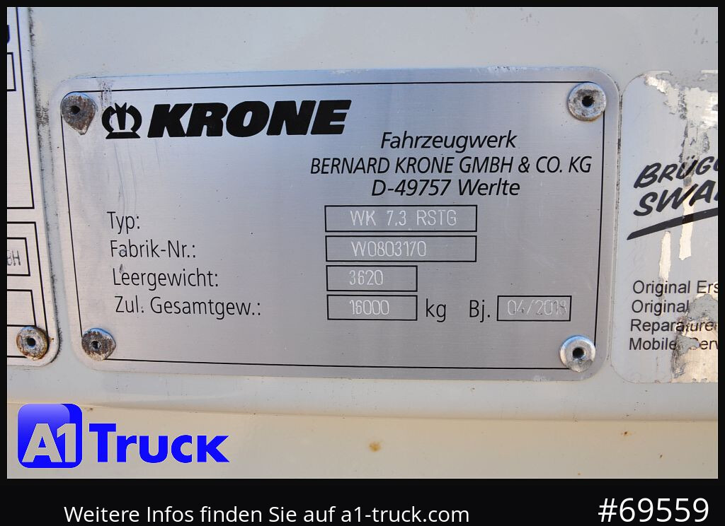 Leasing de KRONE WB BDF 7,45 Koffer,  2750mm innen, 10 x vorhanden KRONE WB BDF 7,45 Koffer,  2750mm innen, 10 x vorhanden: foto 8