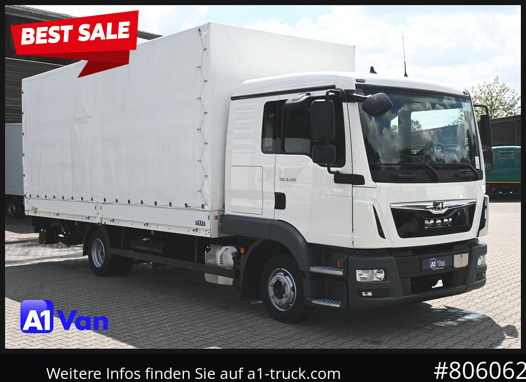 MAN TGL 8.190 4x2 BL Pritsche Plane, LBW, - Camião de lona: foto 1 MAN TGL 8.190 4x2 BL Pritsche Plane, LBW, - Camião de lona: foto 1