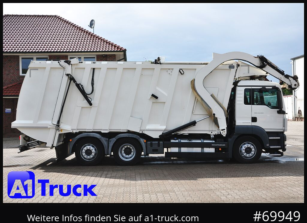 Caminhão de lixo para transporte de lixo MAN TGS 26.320, Faun 533 Frontlader, Überkopflader Müllwagen,: foto 8